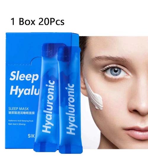 New Hyaluronic Acid Sleeping Mask Aloe Vera Shrink Pore Skin Care Moisturize Cream 20pcs